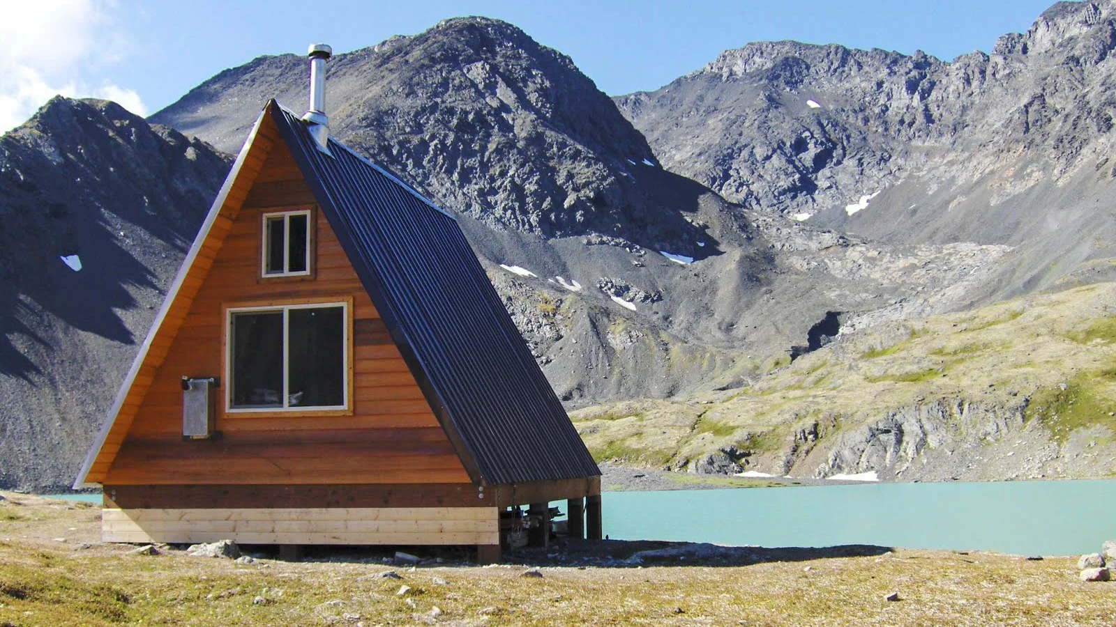 Crow Pass Cabin backcountry hut photo