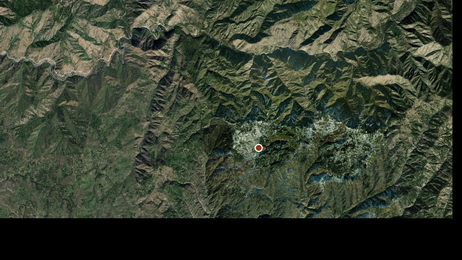 Satellite view of the area around Elkhorn Yurt