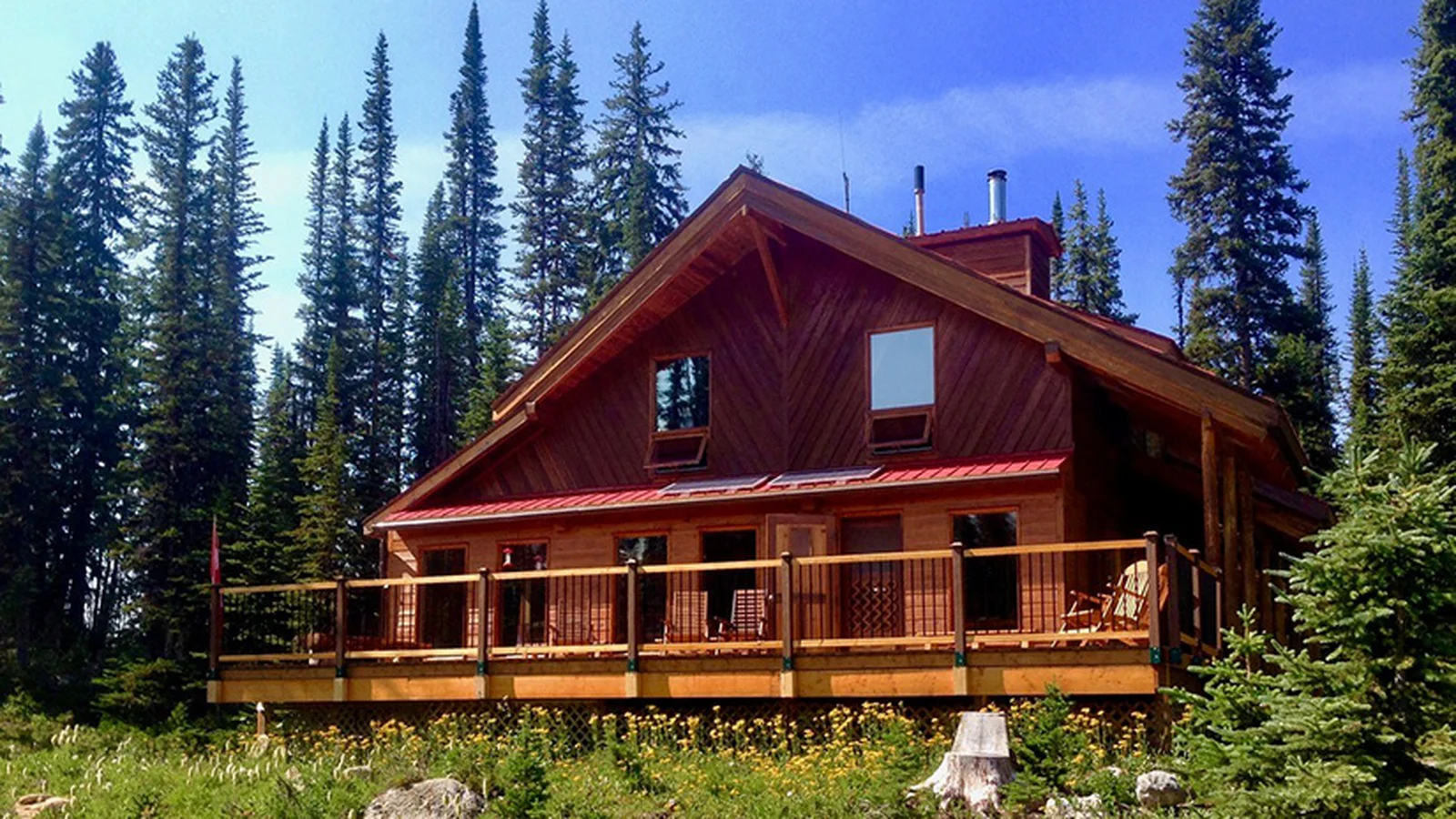 Mistaya Lodge backcountry hut photo