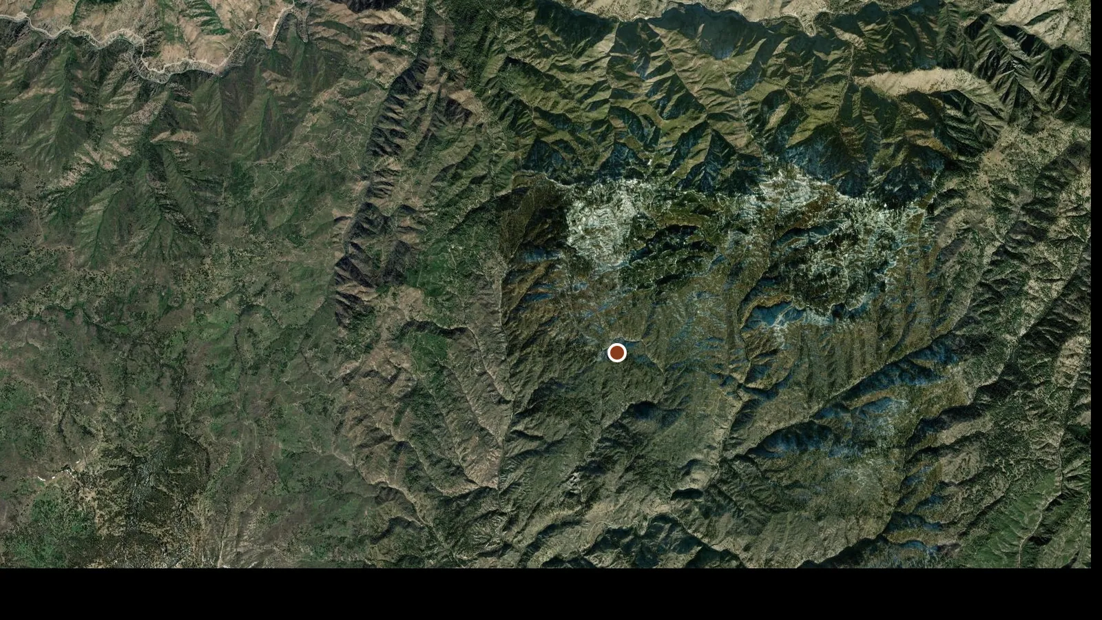 Satellite view of the area around Petersen Yurt