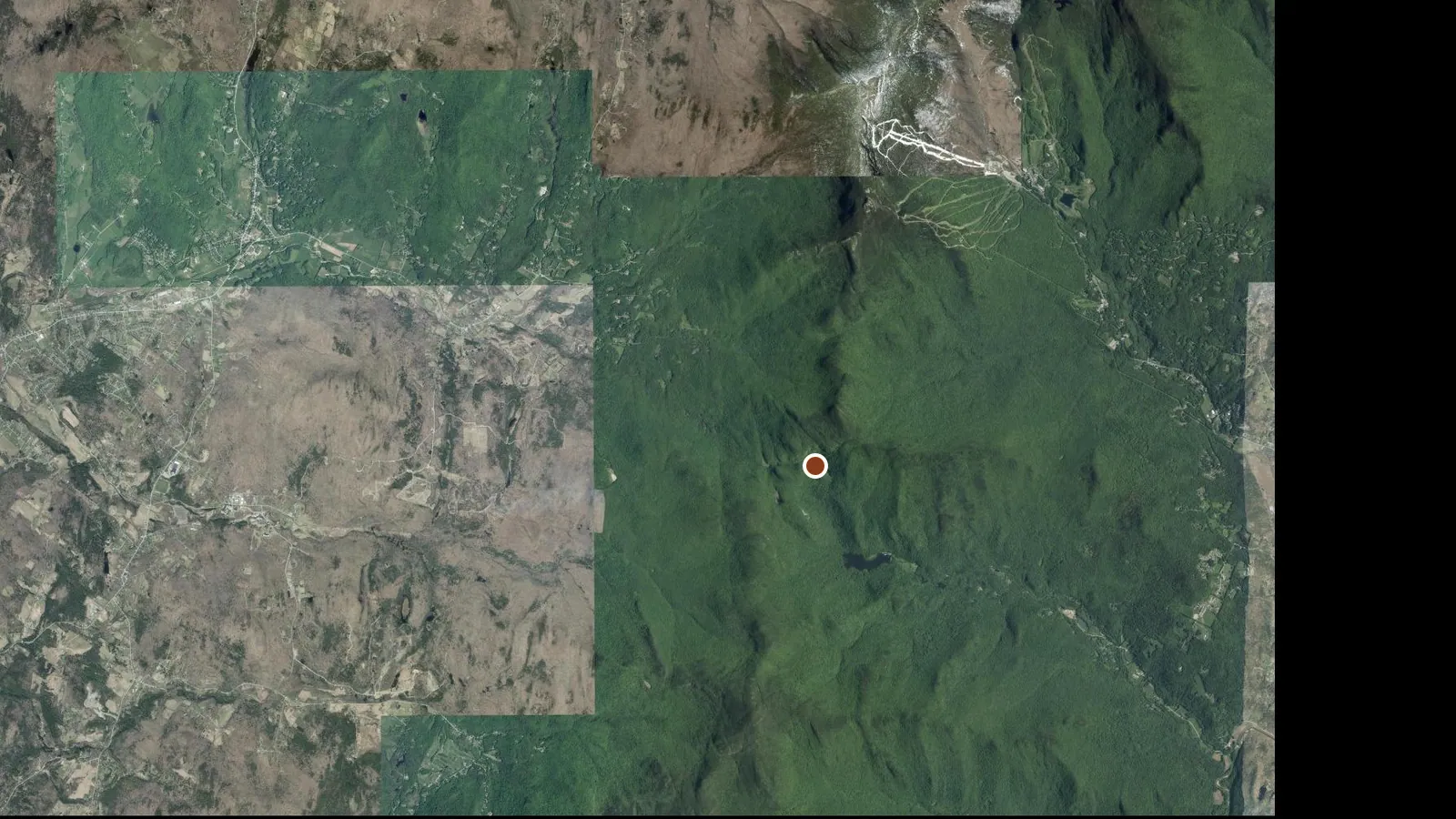 Satellite view of the area around Taylor Lodge