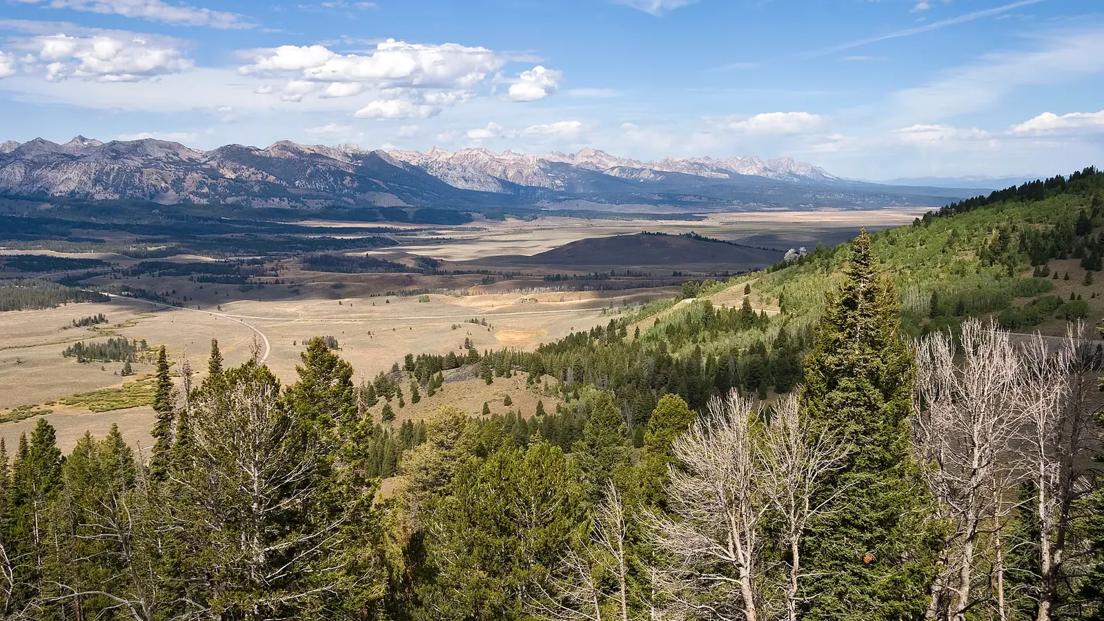 Sawtooth Valley from Galena Summit, Sawtooth National Recreation Area.